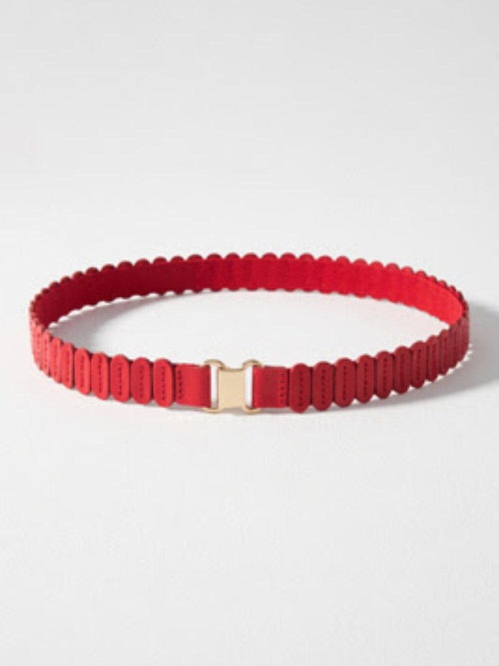 Anthropologie Tabitha Stretch Belt- Bright Red, XL